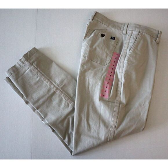 GAP Women's Sz 6 Tan Stretch Twill Relaxed Girlfriend Khaki Pants with Washwell - Picture 9 of 9